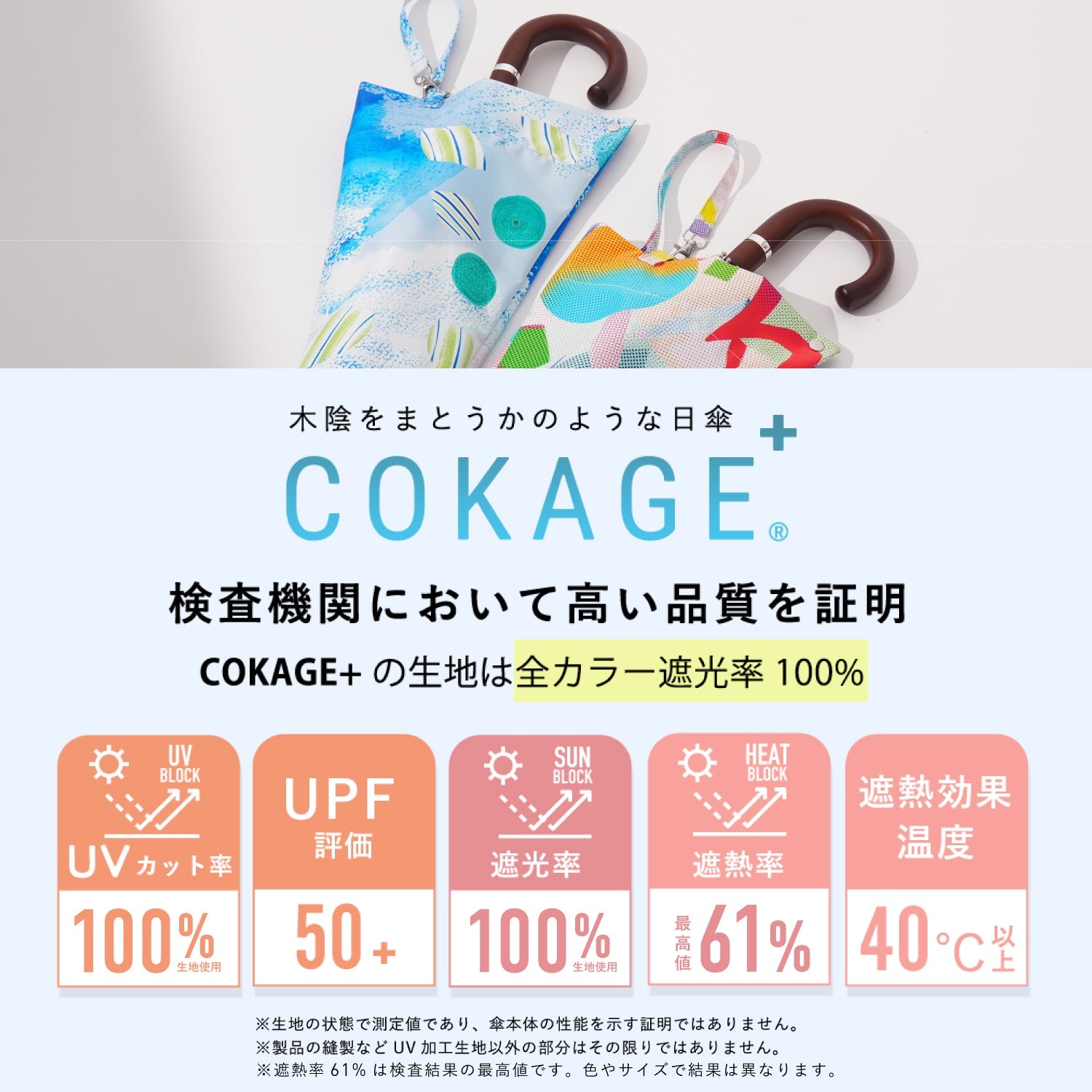 【日傘デザインコンテスト受賞作品】COKAGE+ 木手元 55cm ジャンプ折 Waterfront Official Shop