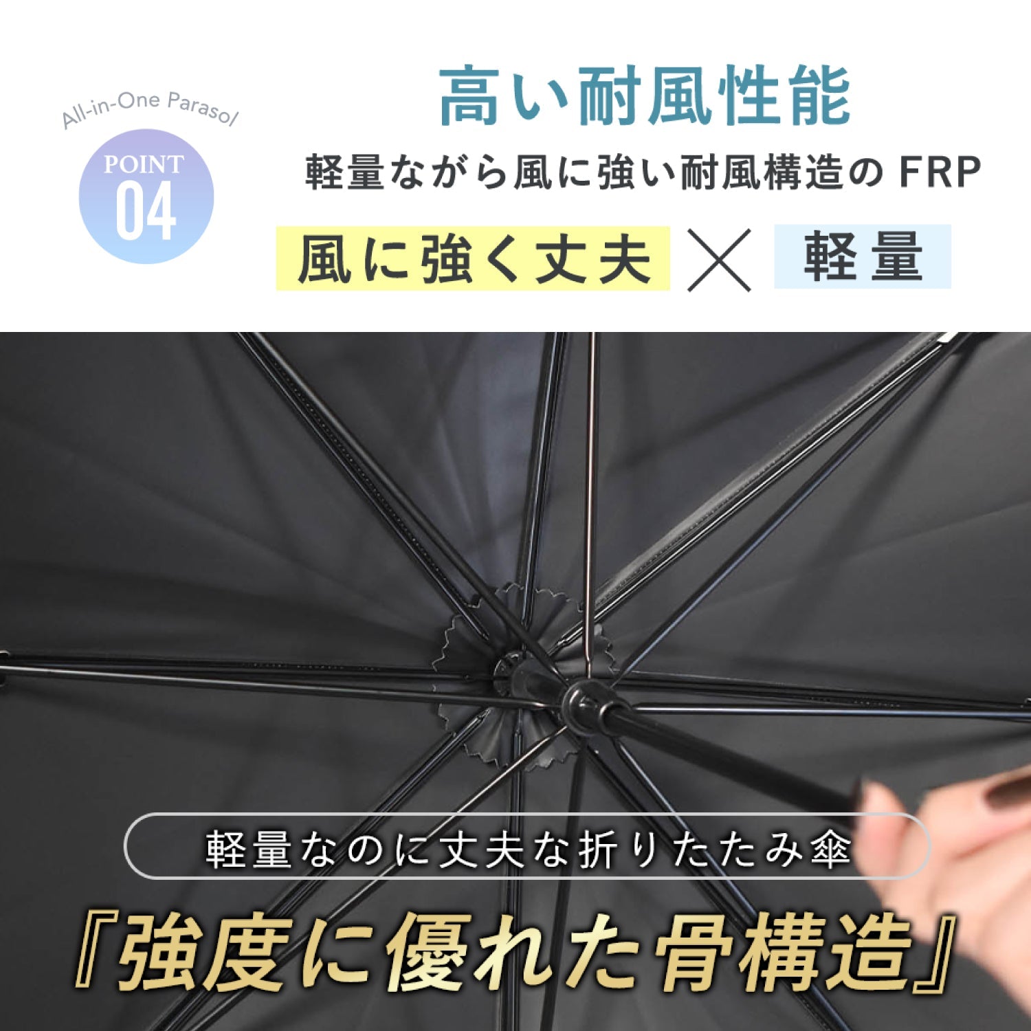 【フリル 長傘】COKAGE+ 竹手元 50cm Waterfront Official Shop