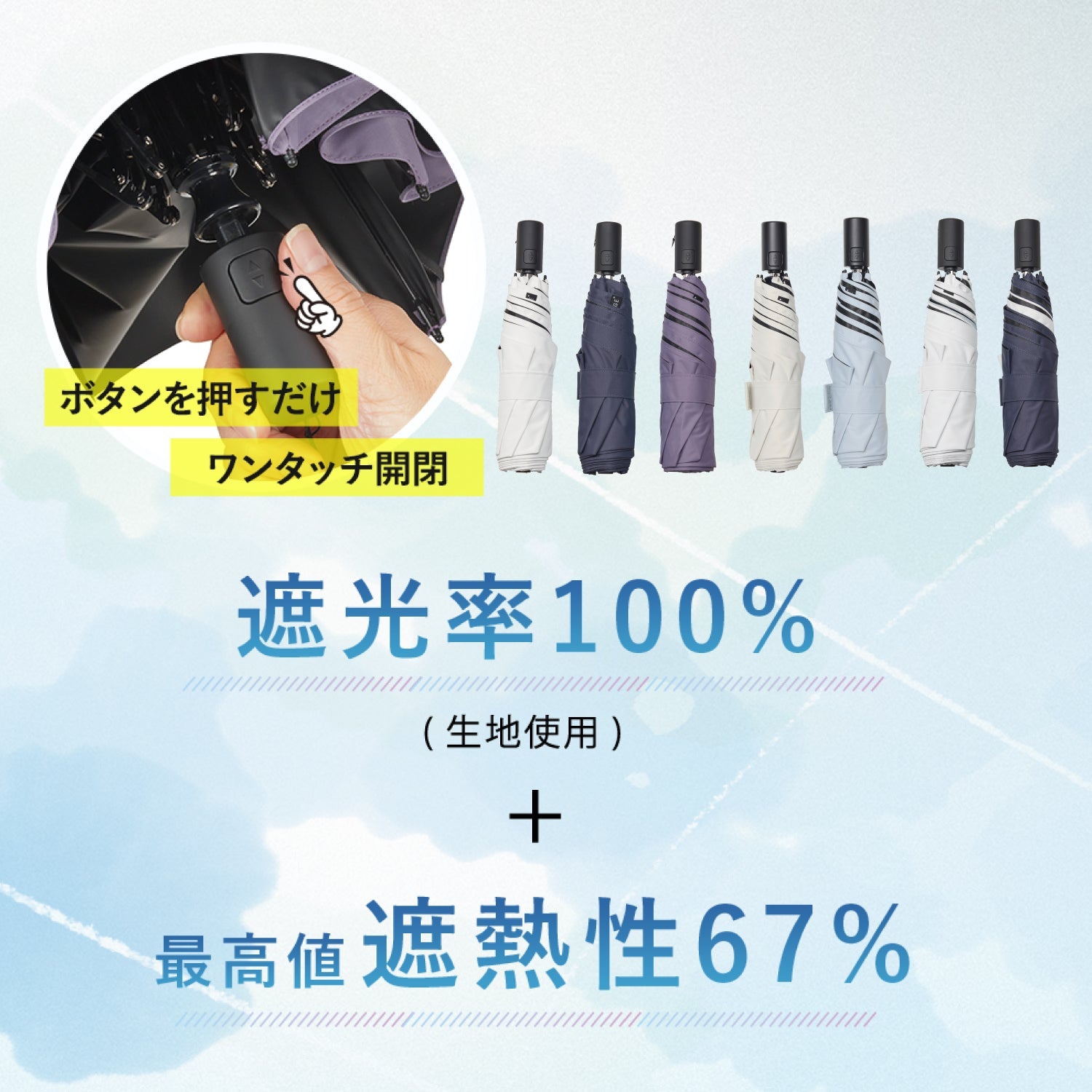 【自動開閉 折りたたみ傘】COKAGE+ ACTIVE 自動開閉 55cm Waterfront Official Shop