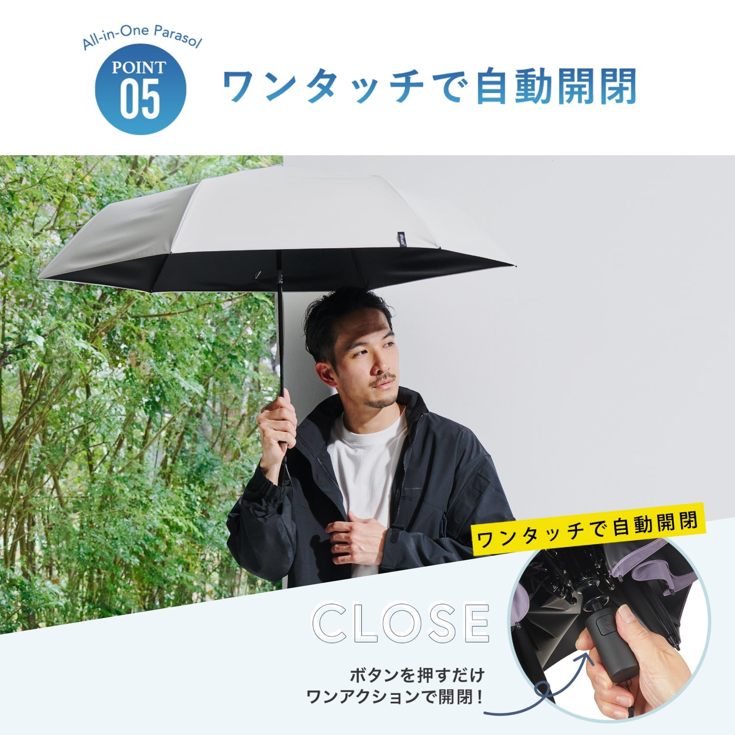 【自動開閉 折りたたみ傘】COKAGE+ ACTIVE 自動開閉 55cm Waterfront Official Shop