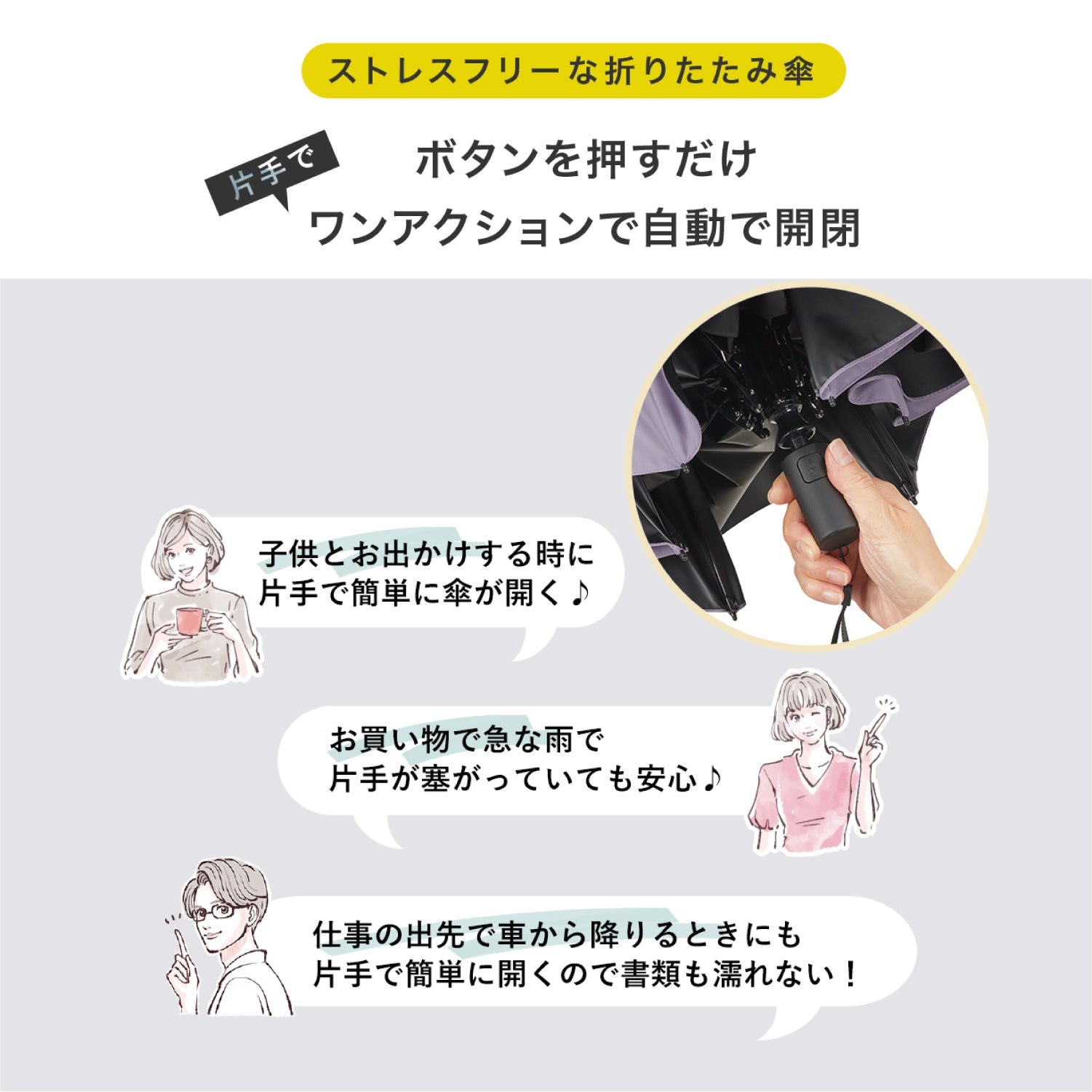 【自動開閉 折りたたみ傘】COKAGE+ ACTIVE 自動開閉 55cm Waterfront Official Shop
