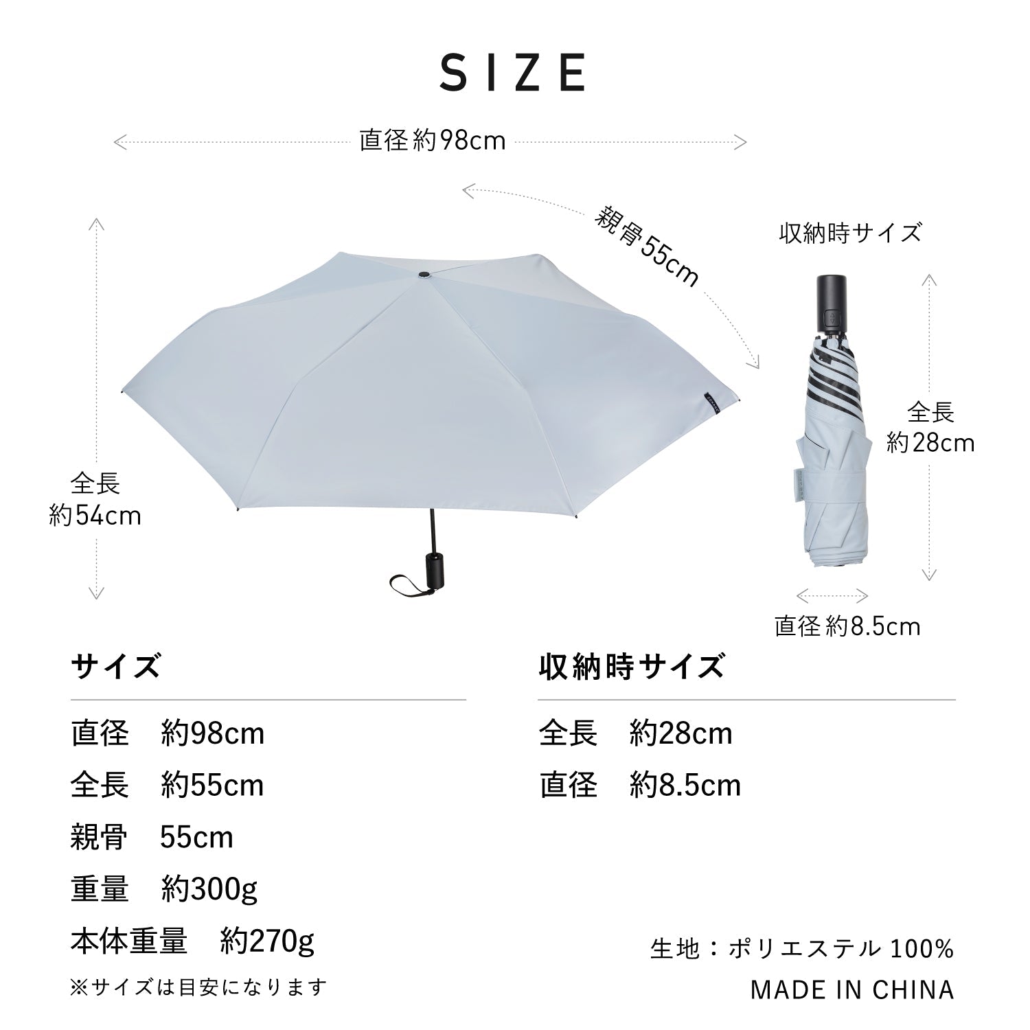 【自動開閉 折りたたみ傘】COKAGE+ ACTIVE 自動開閉 55cm Waterfront Official Shop