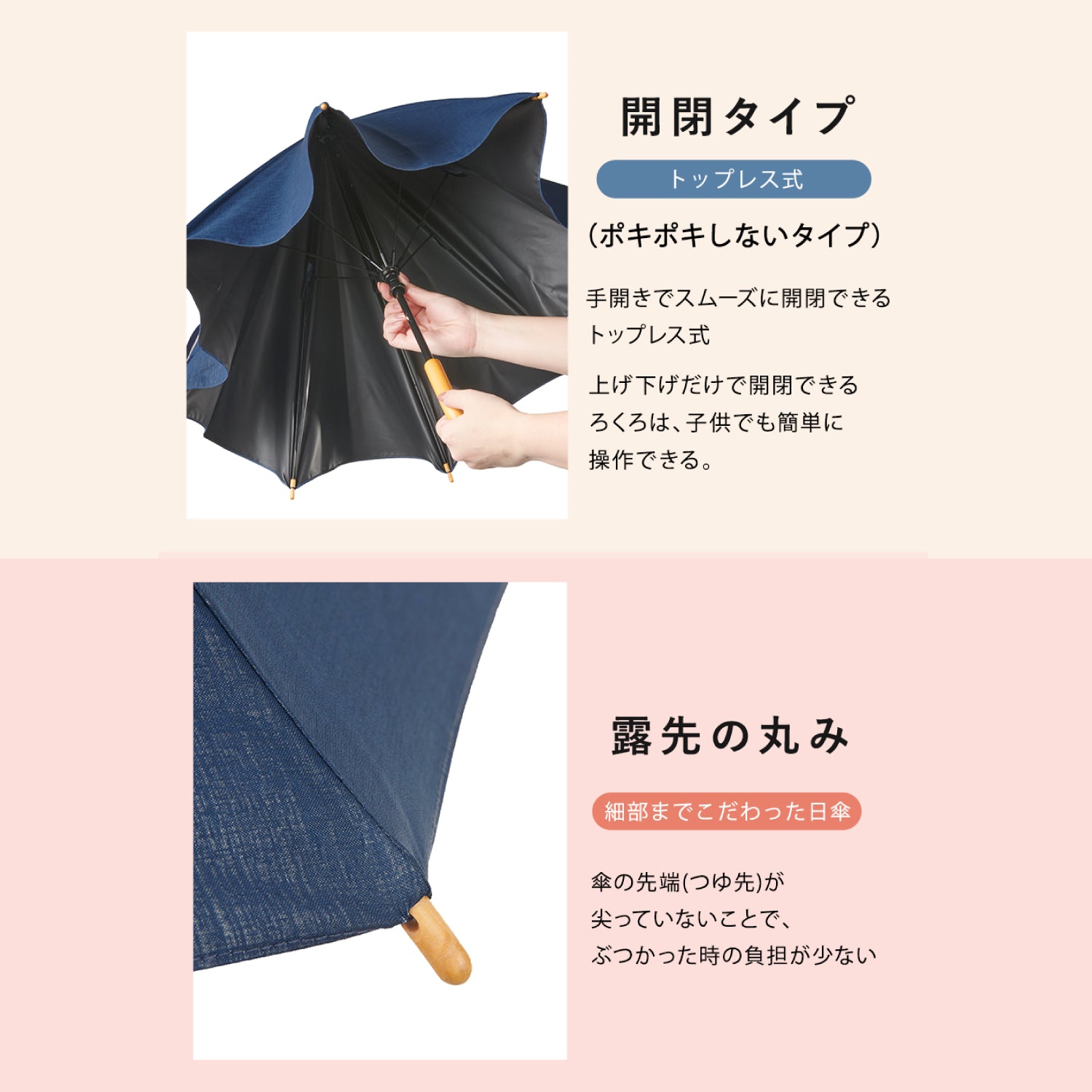 【キッズ 長傘】COKAGE+ 木手元 50cm Waterfront Official Shop