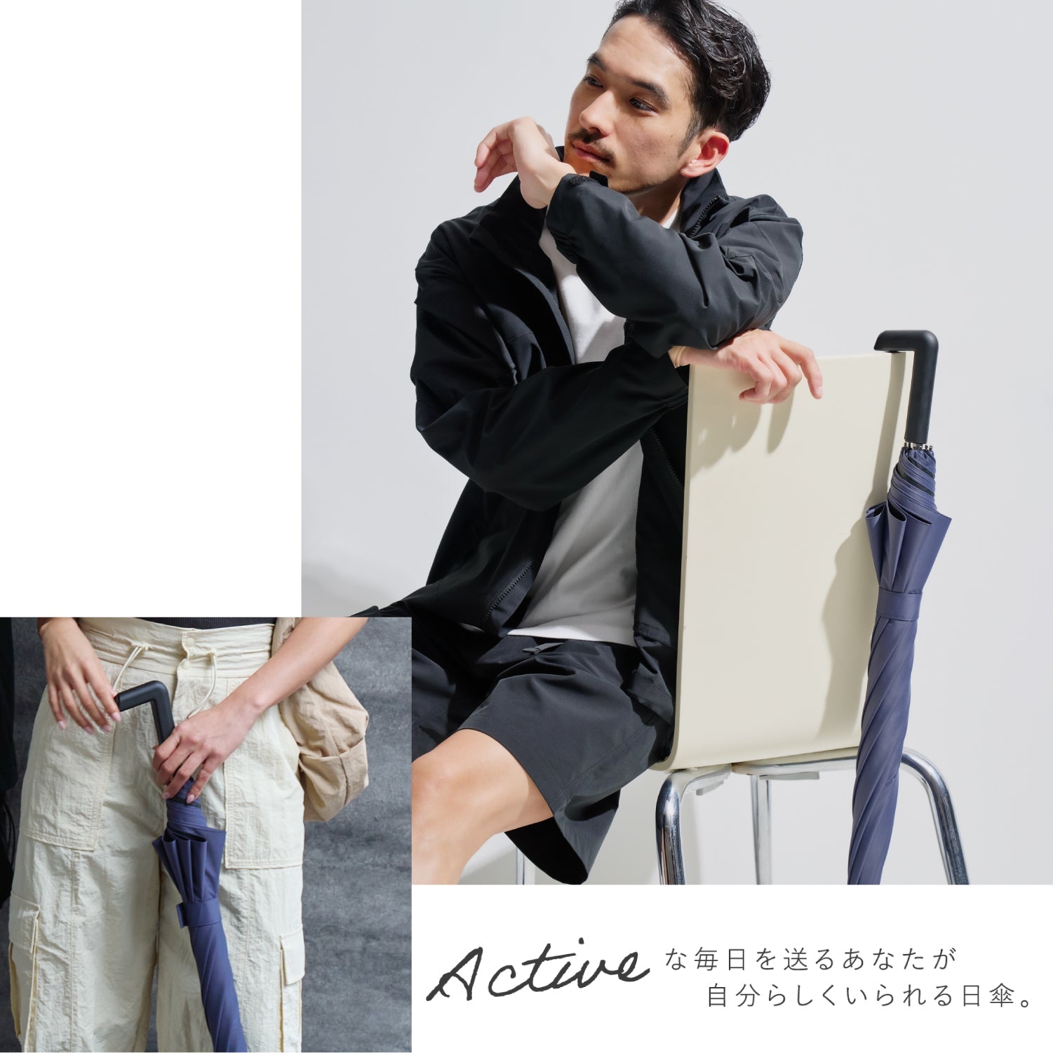 【長傘】COKAGE+ 耐風 60cm　 Waterfront Official Shop