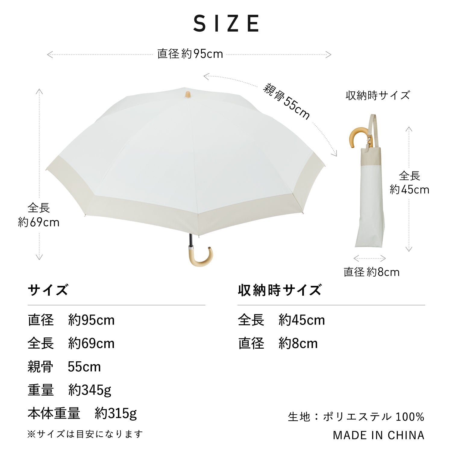 【2段2WAY 折りたたみ傘】COKAGE+ 木手元 55cm Waterfront Official Shop