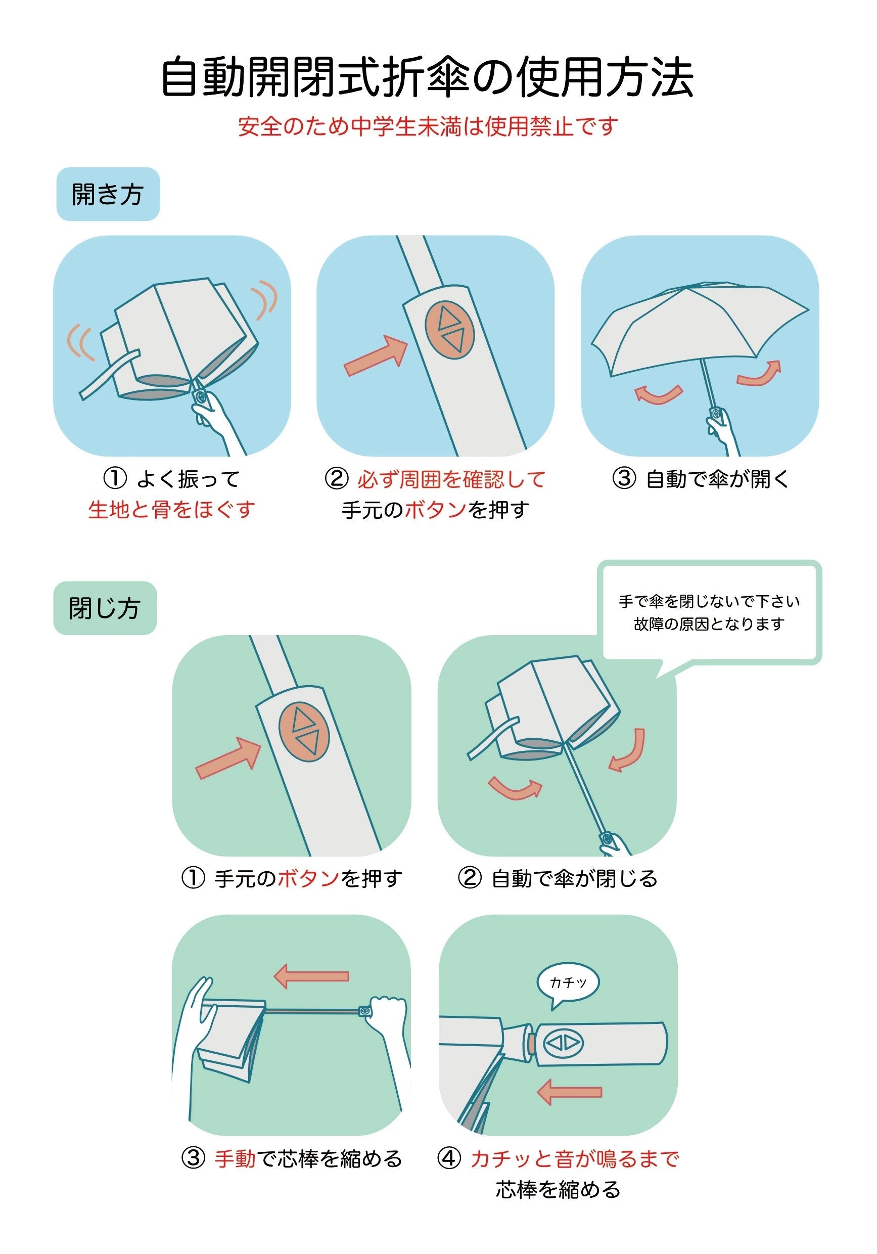 【自動開閉 折りたたみ傘】COKAGE+ ACTIVE 自動開閉 55cm Waterfront Official Shop