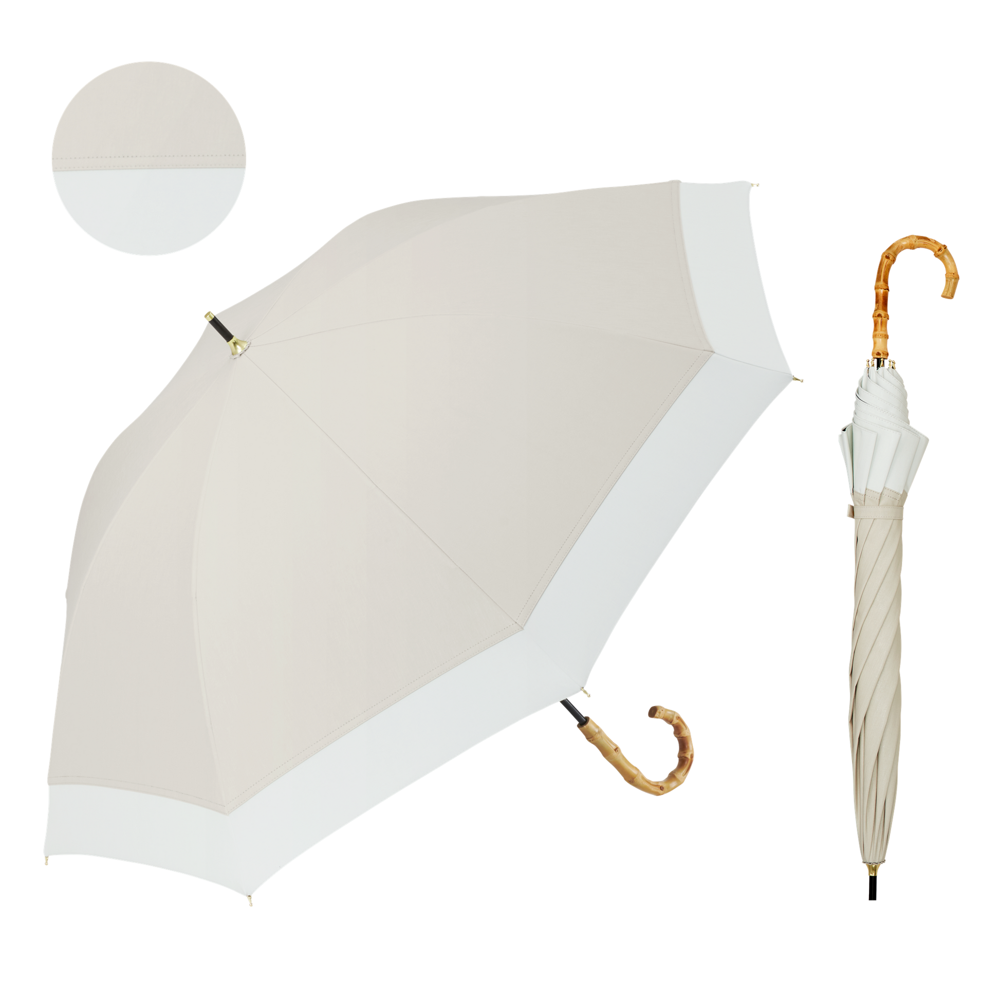 【長傘】COKAGE+ 竹手元 50cm Waterfront Official Shop