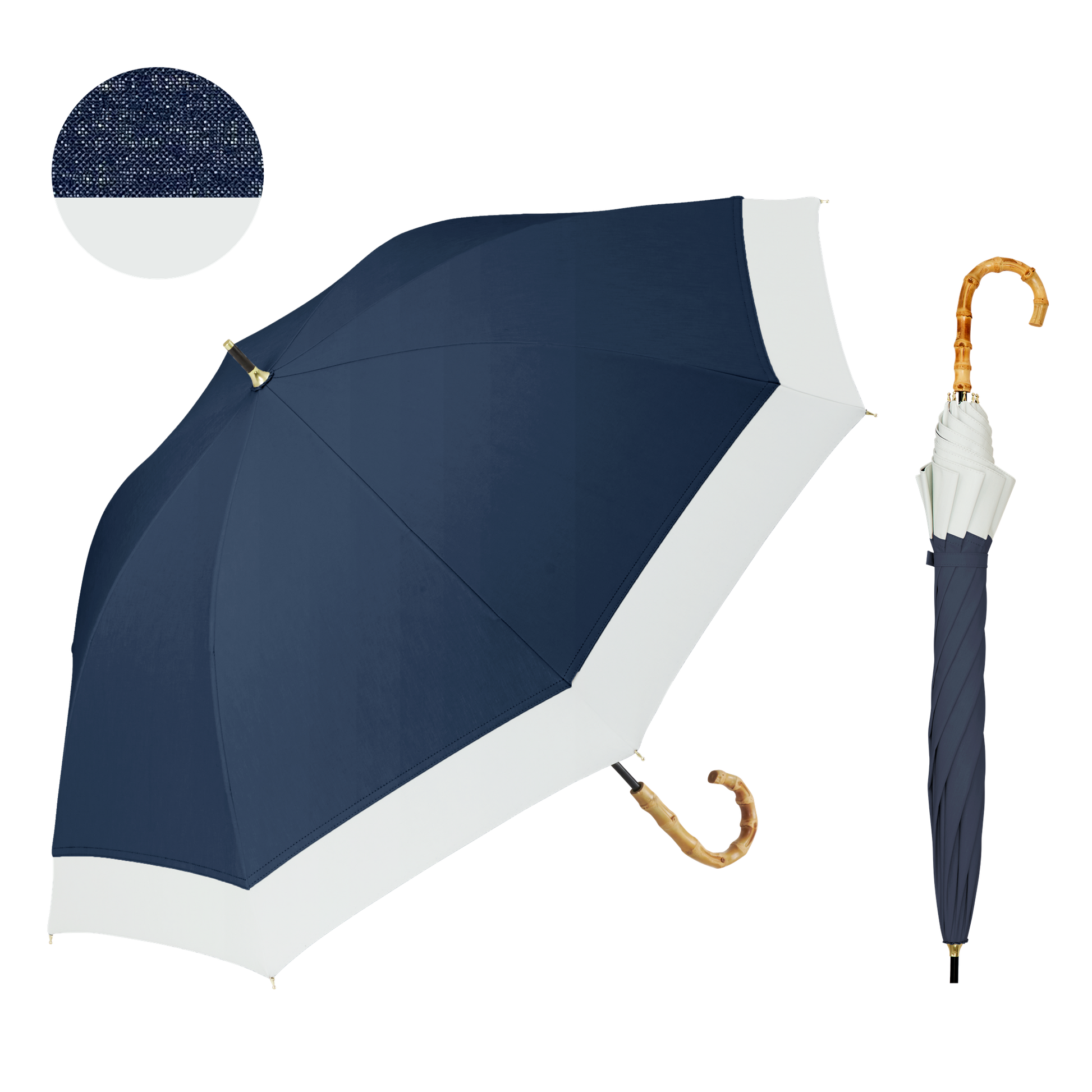 【長傘】COKAGE+ 竹手元 50cm Waterfront Official Shop