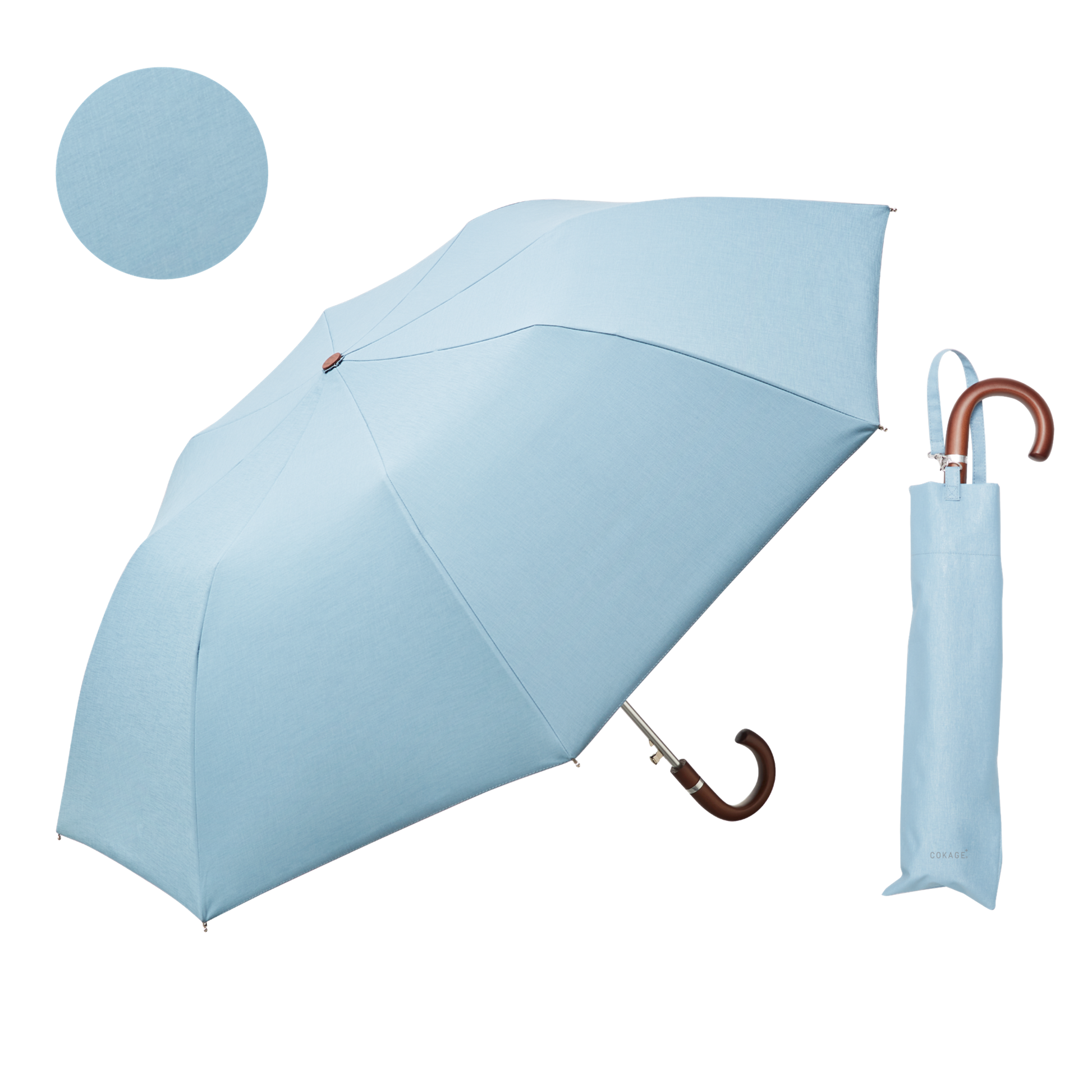 【2段ジャンプ 折りたたみ傘】COKAGE+ 木手元 55cm Waterfront Official Shop