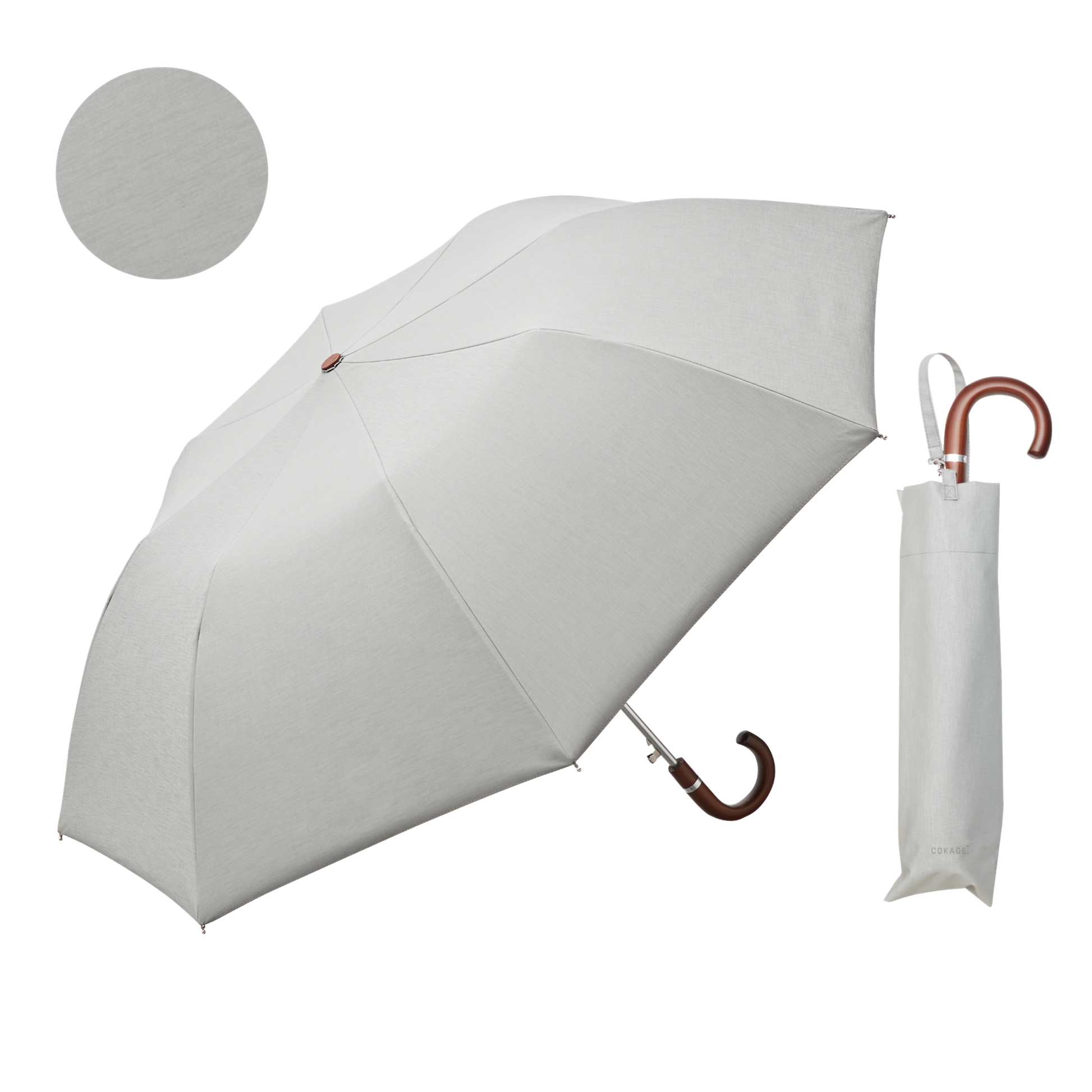 【2段ジャンプ 折りたたみ傘】COKAGE+ 木手元 55cm Waterfront Official Shop