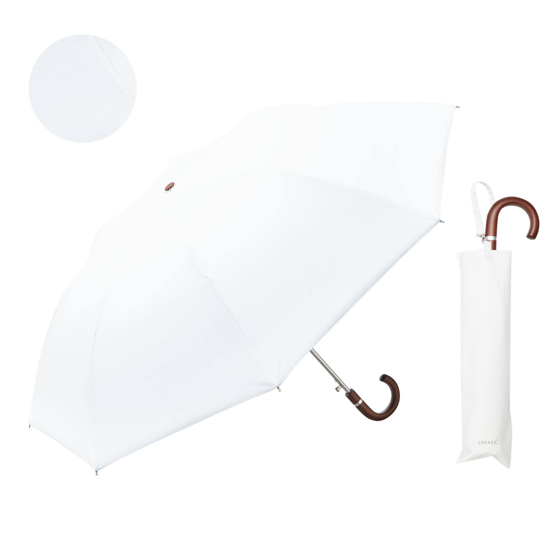 【2段ジャンプ 折りたたみ傘】COKAGE+ 木手元 55cm Waterfront Official Shop