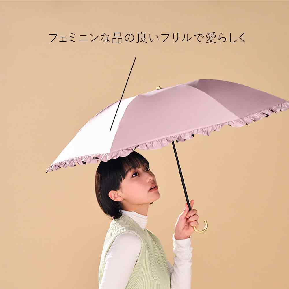 スレンダーハンドル UVブロック フリル 折 50cm Waterfront Official Shop