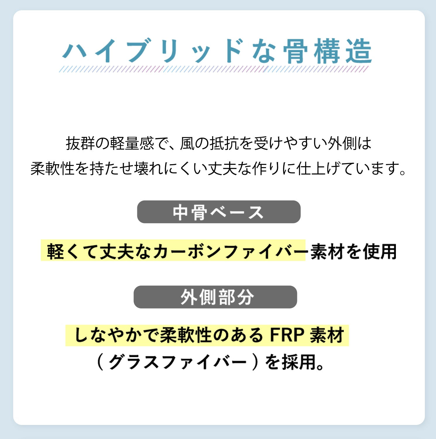 NEW極軽カーボン UVブロック 50cm Waterfront Official Shop