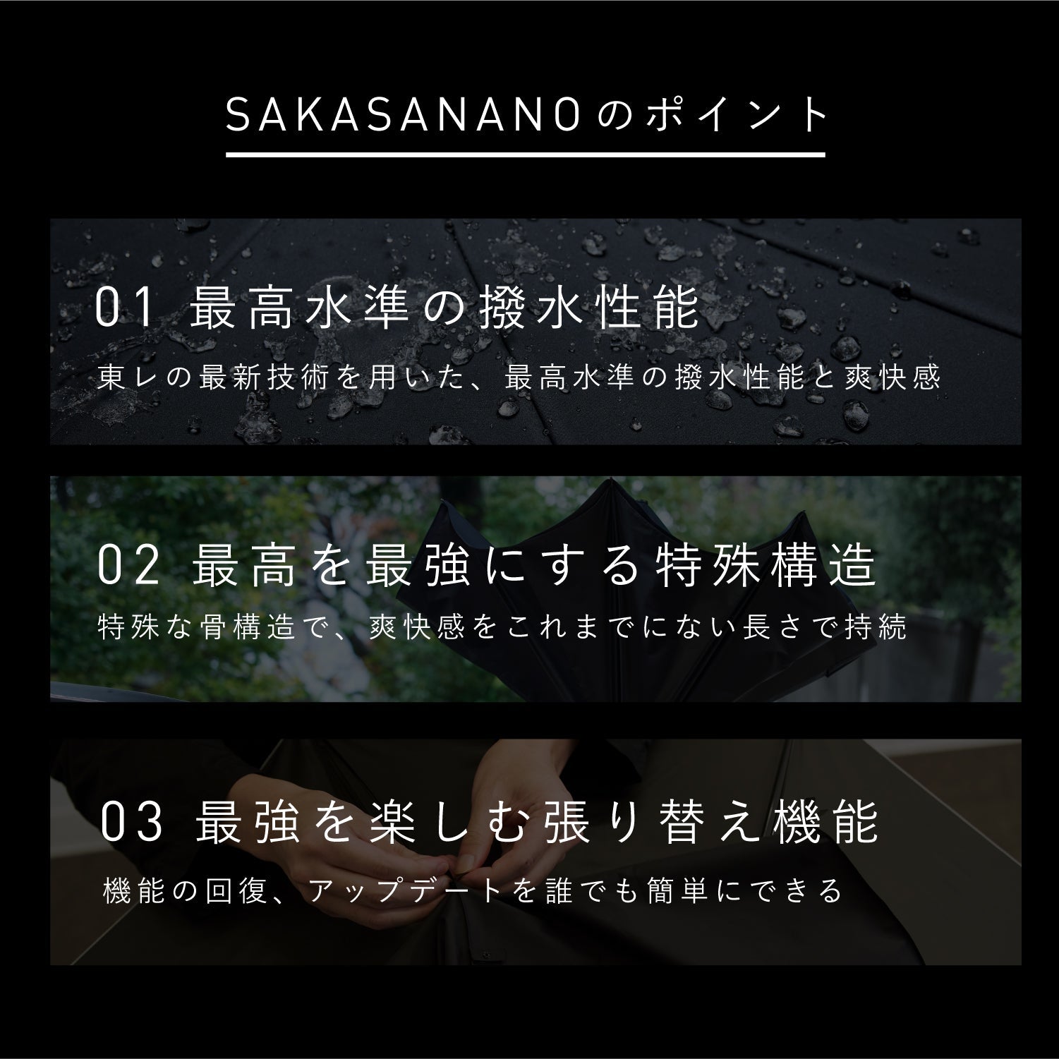 【最強の撥水傘】SAKASANANO 60cm　※予約販売 Waterfront Official Shop